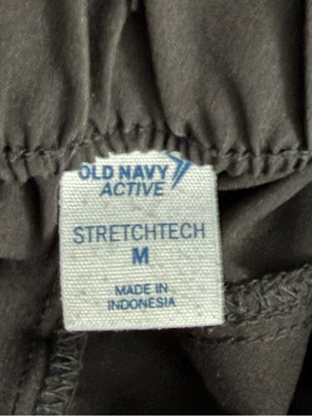 Old Navy Size Medium Cargo Pants Lightweight Stretchtech Drawstring Black Used - Picture 7 of 8